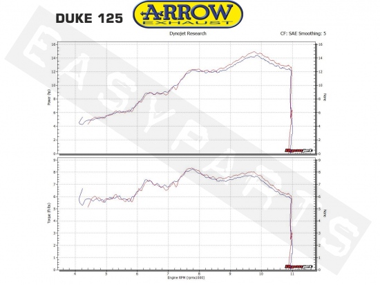 Silencieux ARROW GP2 Nichrom-Dark KTM Duke 125-390i E4 2017-2020